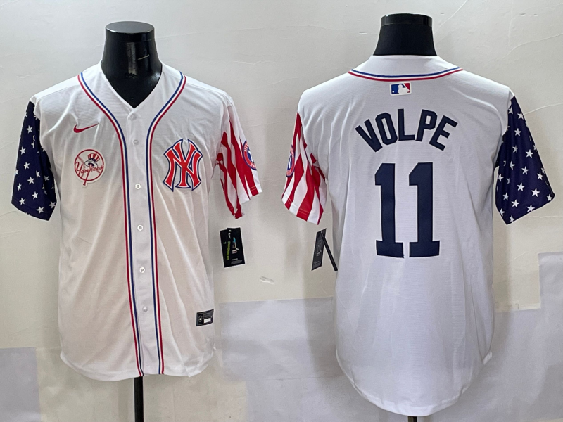 Men 2025  MLB New York Yankees #11 Volpe white jersey